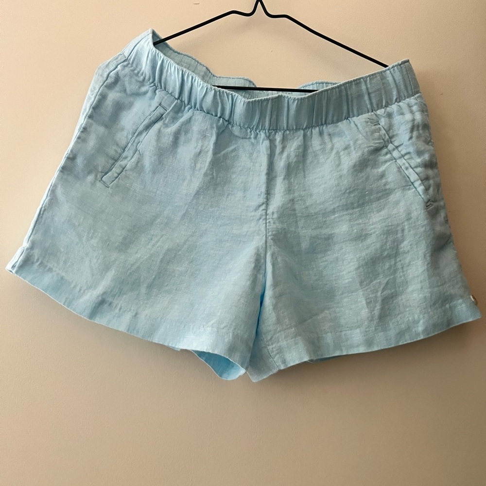 Lilly Pulitzer Blue Linen Summer Shorts